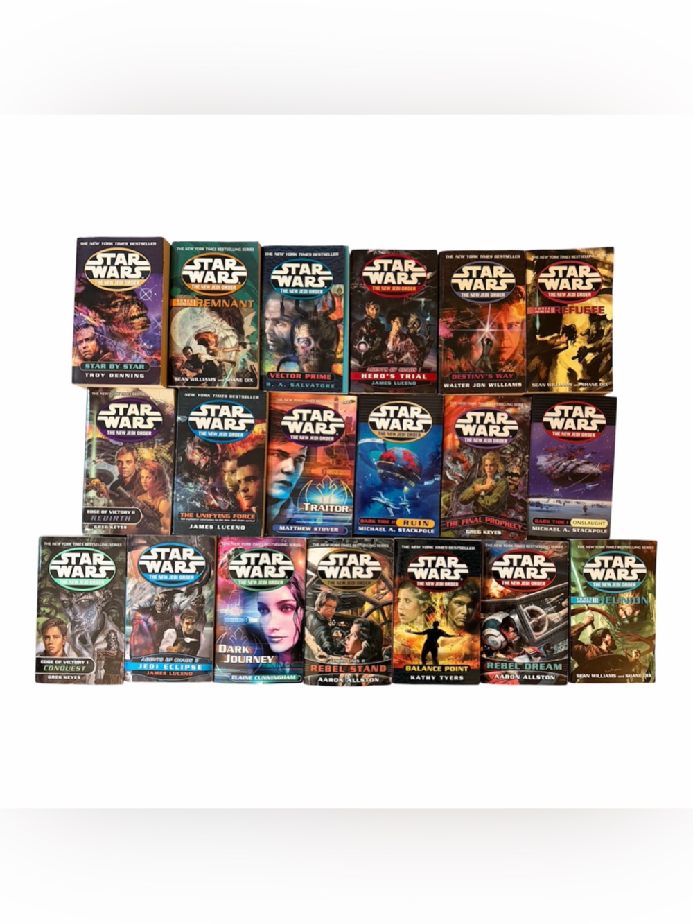 STAR WARS The New Jedi Order Complete Set 1-19 Lot Paperback Vintage SF
